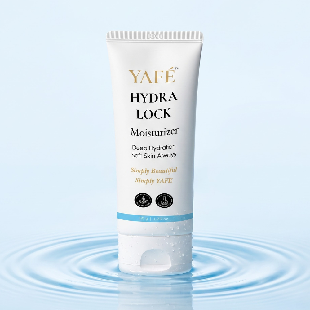 Yafé Hydra Lock Moisturizer, Hyaluronic Acid & Niacinamide Face Cream, 50g