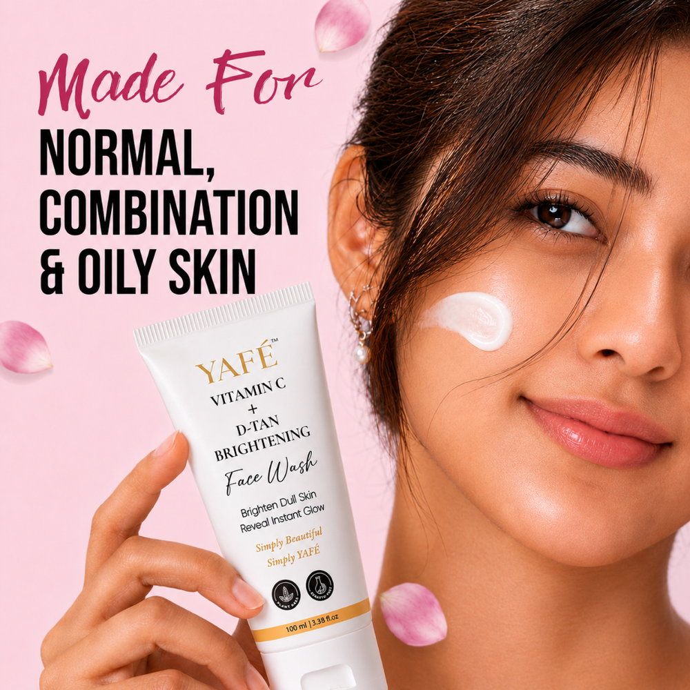 Yafé Vitamin C + D Tan Brightening Face Wash with Niacinamide | 100ml