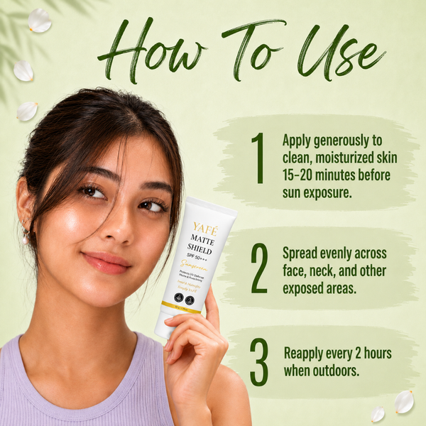 Yafé Matte Shield Sunscreen SPF 50+++ with Vitamin E | 50g