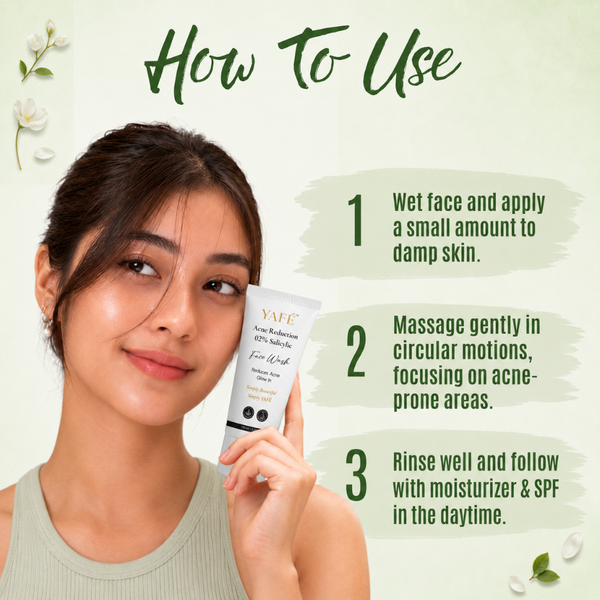 Yafé Acne Reduction 2% Salicylic Face Wash for Oily Skin, 100ml
