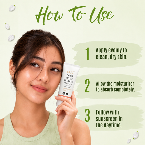 Yafé AquaLight Oil-Free Moisturizer with Aloe Vera & Amino Acids, 50g