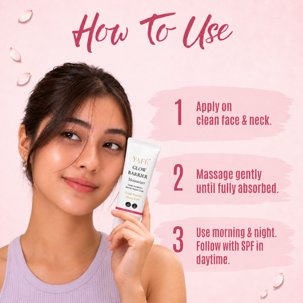 Yafé Glow Barrier Moisturizer with Ceramides & Niacinamide Face Cream, 50g
