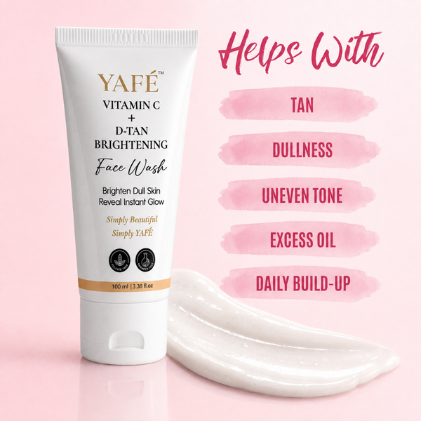 Yafé Vitamin C + D Tan Brightening Face Wash with Niacinamide | 100ml