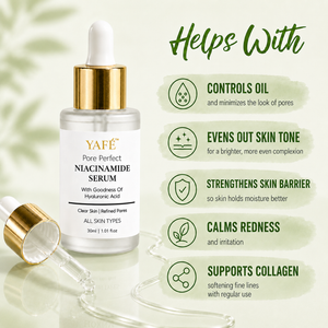 Yafé Pore Perfect Niacinamide & Hyaluronic Serum for Oily, 30ml