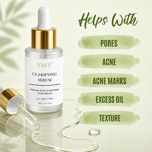 Yafé Clarifying Serum with Salicylic, Glycolic & Mandelic Acid, 30ml