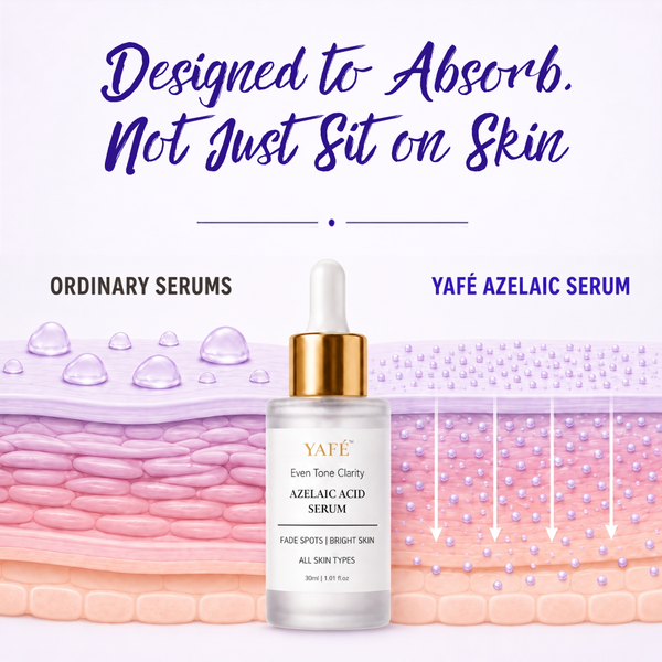 Yafé Azelaic Acid Face Serum for Dark Spots, Acne Marks & Uneven Skin Tone, 30ml