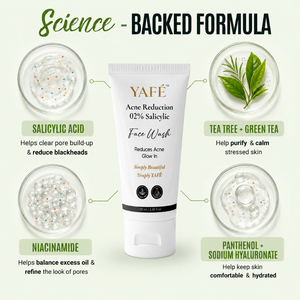 Yafé Acne Reduction 2% Salicylic Face Wash for Oily Skin, 100ml
