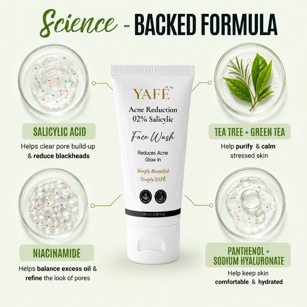 Yafé Acne Reduction 2% Salicylic Face Wash for Oily Skin, 100ml