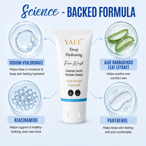Yafé Deep Hydration Face Wash with Niacinamide & Hyaluronic Acid, 100ml