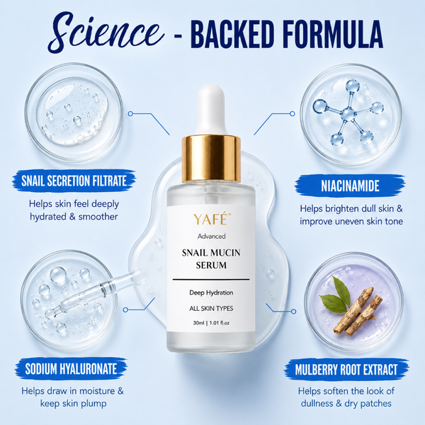 Yafé Snail Mucin Repair Serum with Niacinamide & Hyaluronic Acid, 30ml