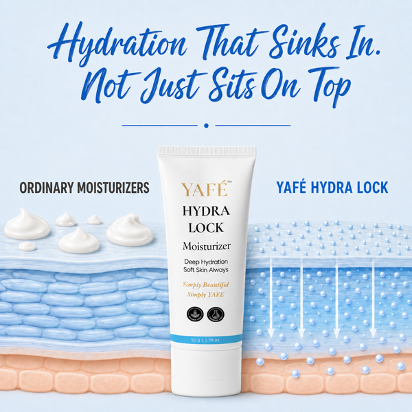 Yafé Hydra Lock Moisturizer, Hyaluronic Acid & Niacinamide Face Cream, 50g