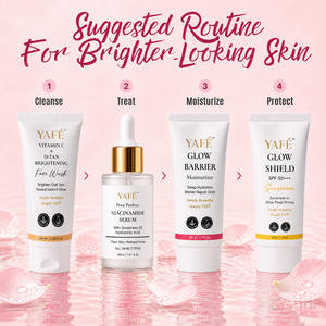 Yafé Glow Shield Sunscreen SPF 50 PA+++ with Niacinamide & Arbutin, 50g
