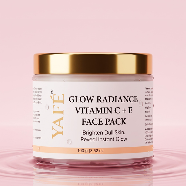 Yafé Vitamin C+E Brightening Face pack | Kaolin Clay Mask for Glow | 100g